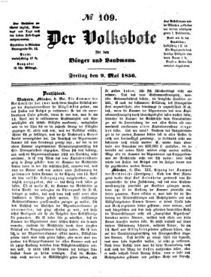 Der Volksbote für den Bürger und Landmann Freitag 9. Mai 1856