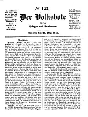 Der Volksbote für den Bürger und Landmann Sonntag 25. Mai 1856