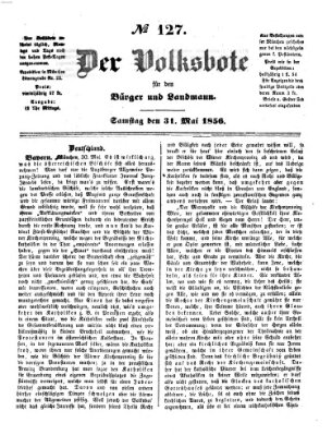 Der Volksbote für den Bürger und Landmann Samstag 31. Mai 1856