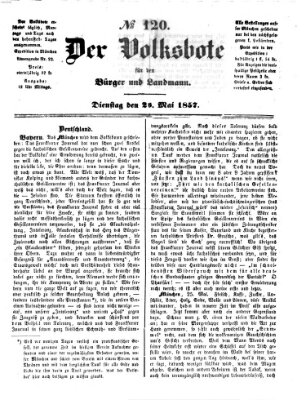 Der Volksbote für den Bürger und Landmann Dienstag 26. Mai 1857