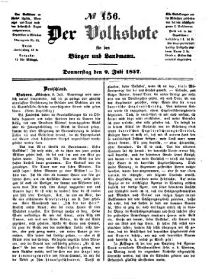 Der Volksbote für den Bürger und Landmann Donnerstag 9. Juli 1857