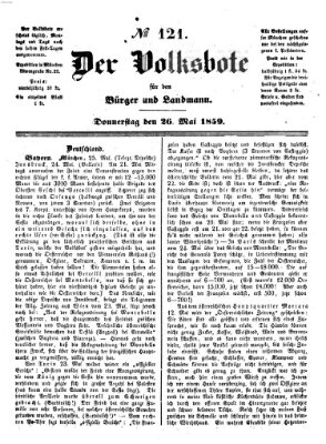 Der Volksbote für den Bürger und Landmann Donnerstag 26. Mai 1859