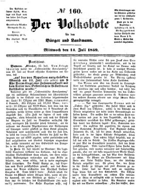 Der Volksbote für den Bürger und Landmann Mittwoch 13. Juli 1859