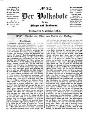 Der Volksbote für den Bürger und Landmann Freitag 8. Februar 1861