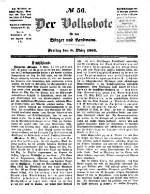 Der Volksbote für den Bürger und Landmann Freitag 8. März 1861