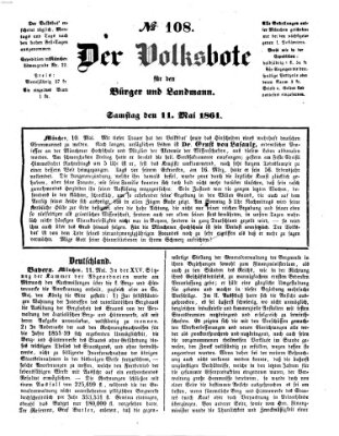 Der Volksbote für den Bürger und Landmann Samstag 11. Mai 1861