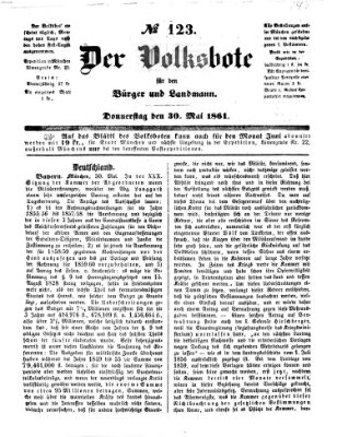 Der Volksbote für den Bürger und Landmann Donnerstag 30. Mai 1861