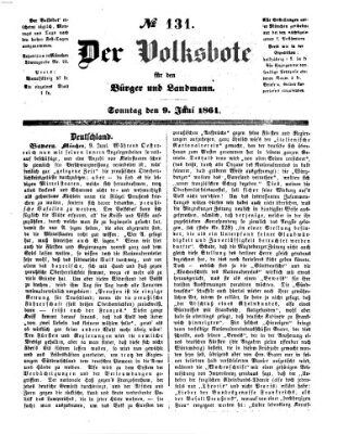 Der Volksbote für den Bürger und Landmann Sonntag 9. Juni 1861