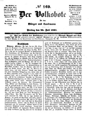 Der Volksbote für den Bürger und Landmann Freitag 26. Juli 1861