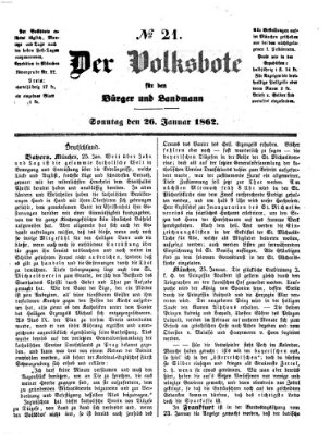 Der Volksbote für den Bürger und Landmann Sonntag 26. Januar 1862