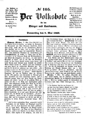 Der Volksbote für den Bürger und Landmann Donnerstag 8. Mai 1862