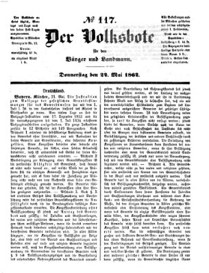 Der Volksbote für den Bürger und Landmann Donnerstag 22. Mai 1862