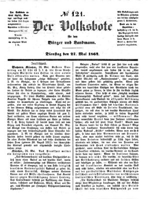 Der Volksbote für den Bürger und Landmann Dienstag 27. Mai 1862