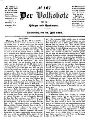 Der Volksbote für den Bürger und Landmann Donnerstag 24. Juli 1862