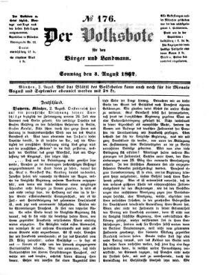 Der Volksbote für den Bürger und Landmann Sonntag 3. August 1862