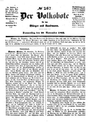 Der Volksbote für den Bürger und Landmann Donnerstag 20. November 1862