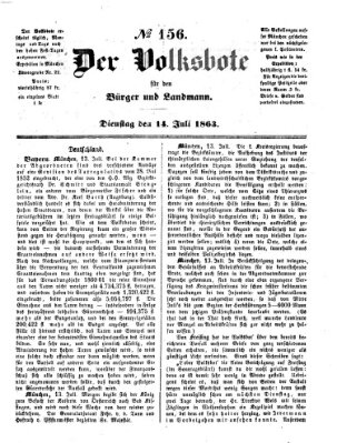 Der Volksbote für den Bürger und Landmann Dienstag 14. Juli 1863