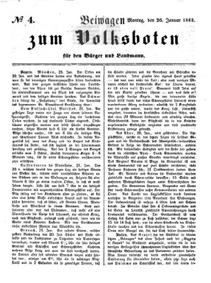 Der Volksbote für den Bürger und Landmann Montag 26. Januar 1863