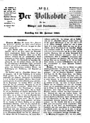 Der Volksbote für den Bürger und Landmann Samstag 30. Januar 1864