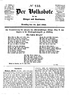 Der Volksbote für den Bürger und Landmann Dienstag 12. Juli 1864