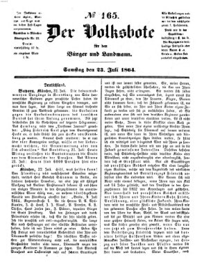 Der Volksbote für den Bürger und Landmann Samstag 23. Juli 1864