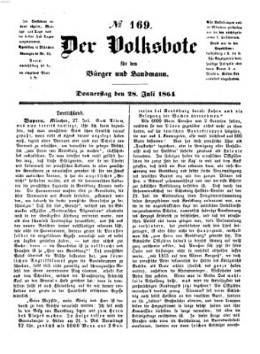 Der Volksbote für den Bürger und Landmann Donnerstag 28. Juli 1864