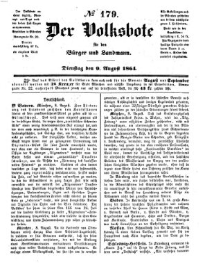 Der Volksbote für den Bürger und Landmann Dienstag 9. August 1864