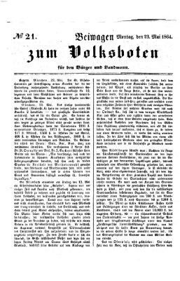 Der Volksbote für den Bürger und Landmann Montag 23. Mai 1864