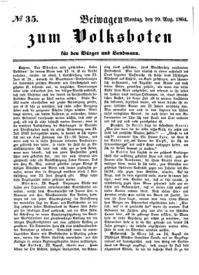 Der Volksbote für den Bürger und Landmann Montag 29. August 1864