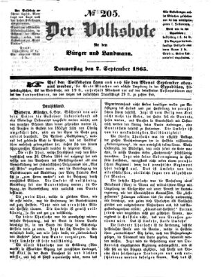 Der Volksbote für den Bürger und Landmann Donnerstag 7. September 1865