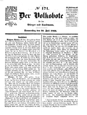 Der Volksbote für den Bürger und Landmann Donnerstag 26. Juli 1866