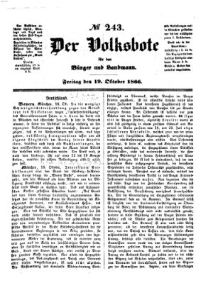 Der Volksbote für den Bürger und Landmann Freitag 19. Oktober 1866