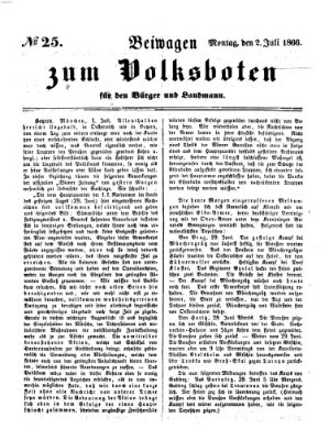 Der Volksbote für den Bürger und Landmann Montag 2. Juli 1866