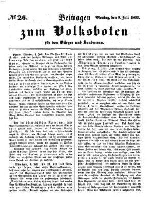 Der Volksbote für den Bürger und Landmann Montag 9. Juli 1866