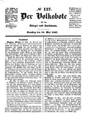 Der Volksbote für den Bürger und Landmann Samstag 18. Mai 1867