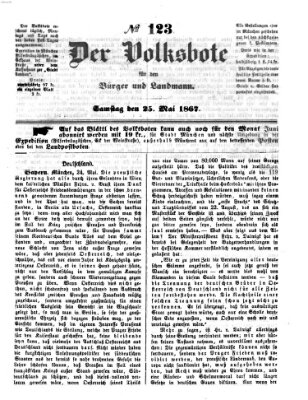 Der Volksbote für den Bürger und Landmann Samstag 25. Mai 1867