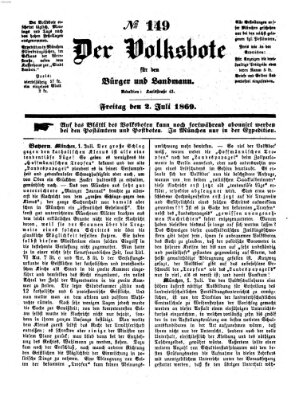 Der Volksbote für den Bürger und Landmann Freitag 2. Juli 1869