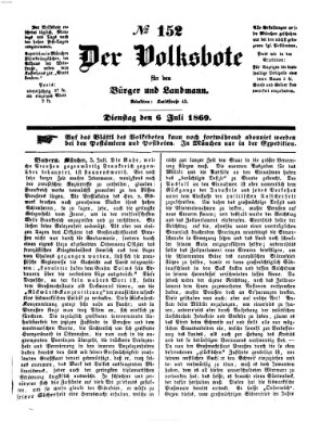 Der Volksbote für den Bürger und Landmann Dienstag 6. Juli 1869