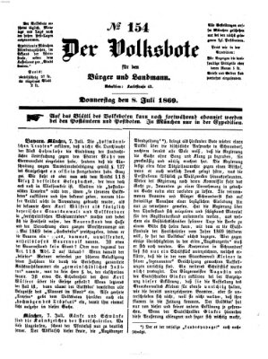 Der Volksbote für den Bürger und Landmann Donnerstag 8. Juli 1869