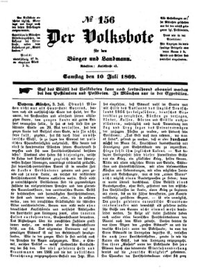 Der Volksbote für den Bürger und Landmann Samstag 10. Juli 1869