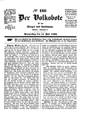 Der Volksbote für den Bürger und Landmann Donnerstag 15. Juli 1869