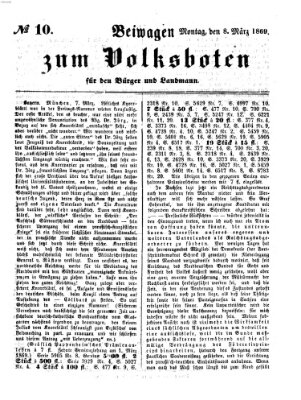 Der Volksbote für den Bürger und Landmann Montag 8. März 1869