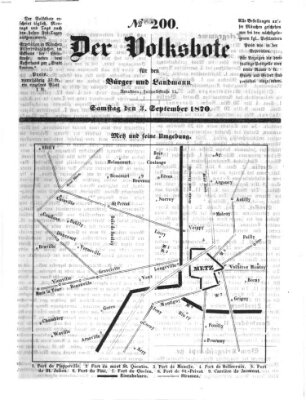 Der Volksbote für den Bürger und Landmann Samstag 3. September 1870