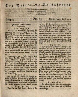 Der bayerische Volksfreund Dienstag 3. August 1824