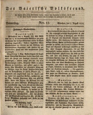 Der bayerische Volksfreund Donnerstag 5. August 1824