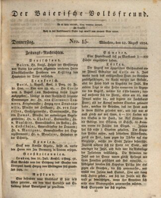 Der bayerische Volksfreund Donnerstag 12. August 1824