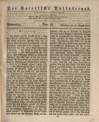 Der bayerische Volksfreund Donnerstag 26. August 1824