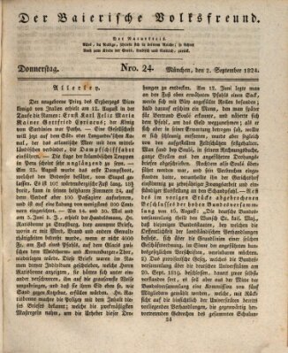 Der bayerische Volksfreund Donnerstag 2. September 1824