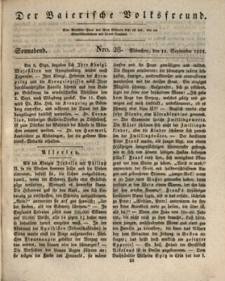 Der bayerische Volksfreund Samstag 11. September 1824