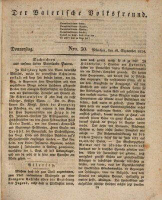 Der bayerische Volksfreund Donnerstag 16. September 1824